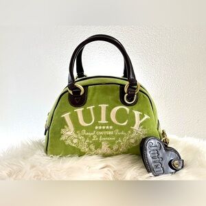 NWT Vintage Y2K HTF RARE Juicy Couture Authentic Green Brown Bowler Bag